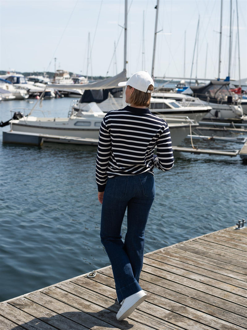 Gant Breton Stripe LS Pique Polo