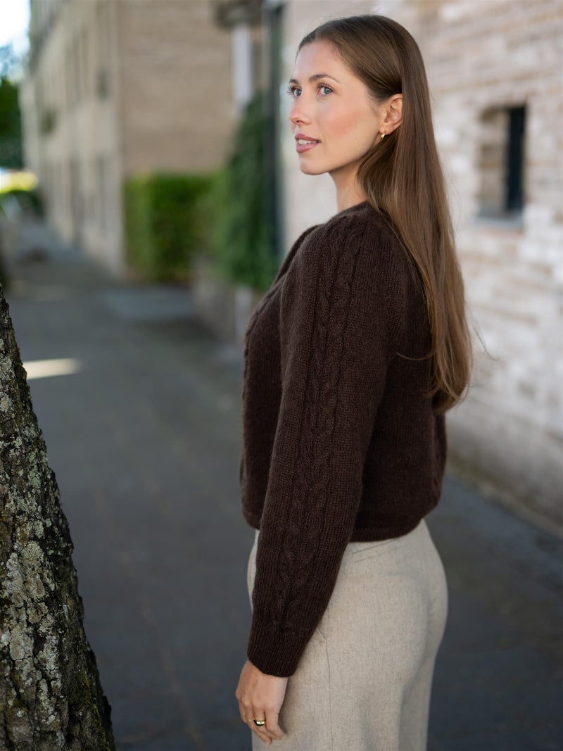 Dear Dharma Edge Cardigan Dark Brown