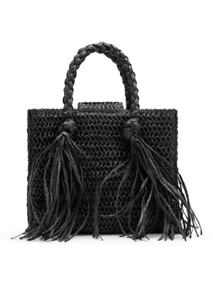 Ella&il Sigrid Straw Bag Black