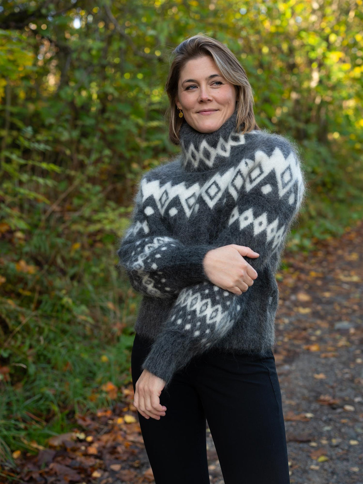 Kylie Chunky Sweater Charcoal