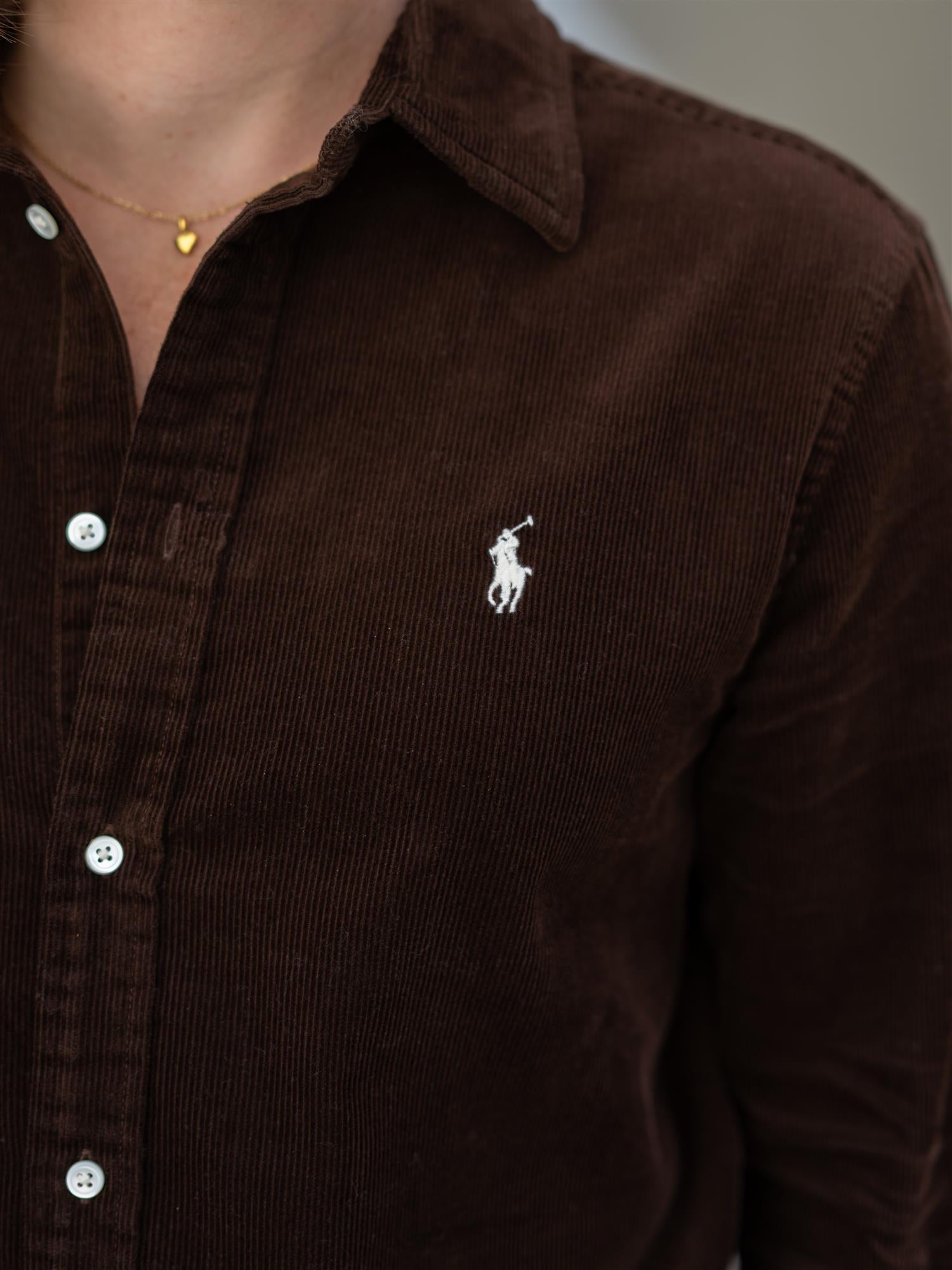 Woven-Sport Shirt Dark Brown