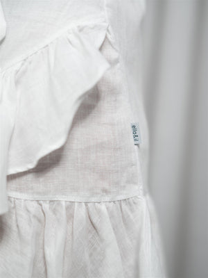 Ella&il Julli Linen Skirt White