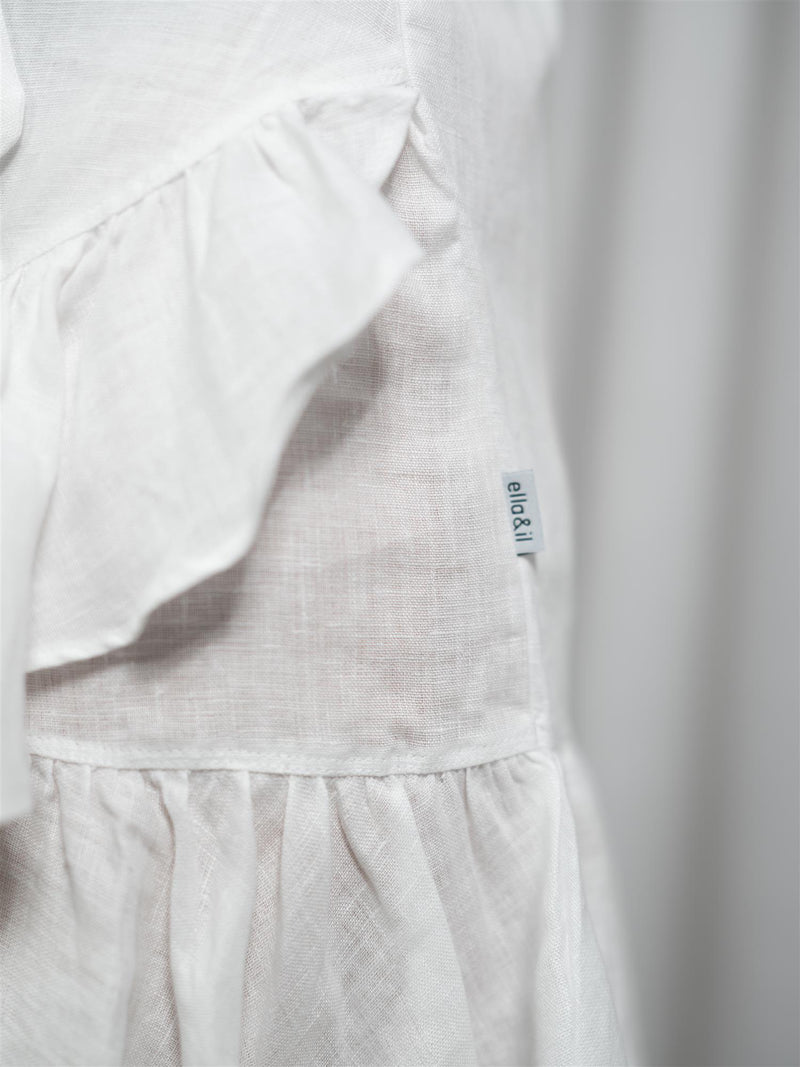Ella&il Julli Linen Skirt White