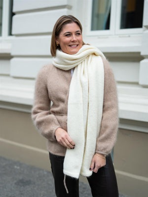 Ella&il Natalie Chunky Scarf Bright White