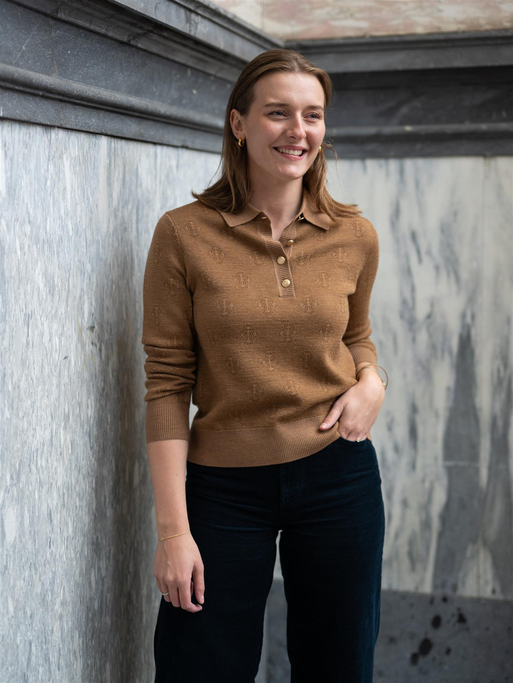 Gant Monogram Knit Polo