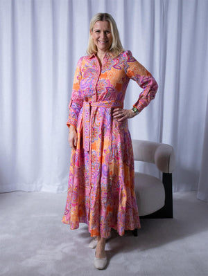 Hale Bob Clementine Long Dress Pink