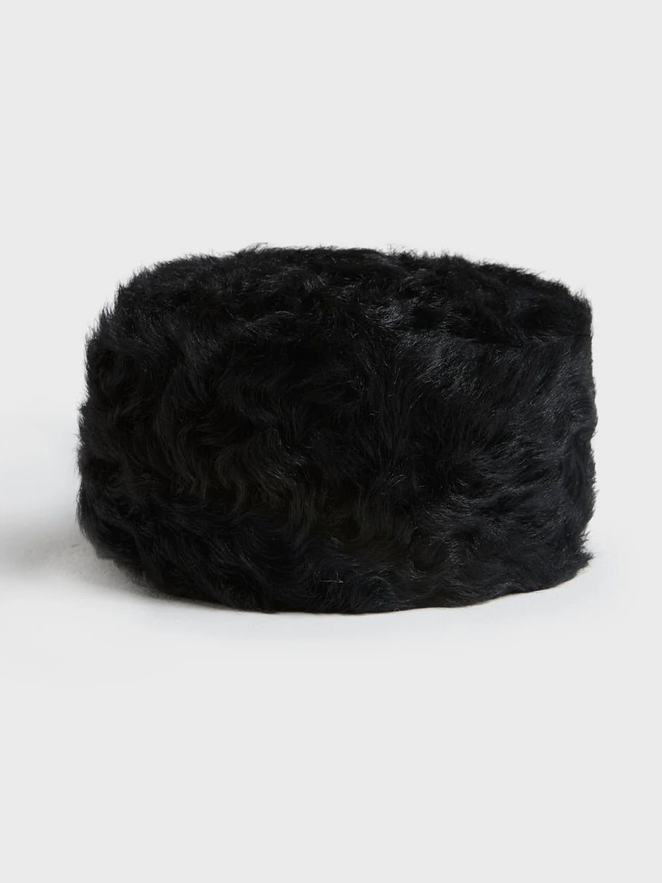 Alessia Shearling Hat Black