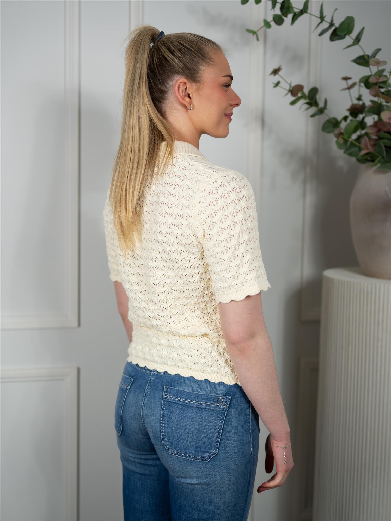 Camilla Pihl Gwen Knit Tee Cream