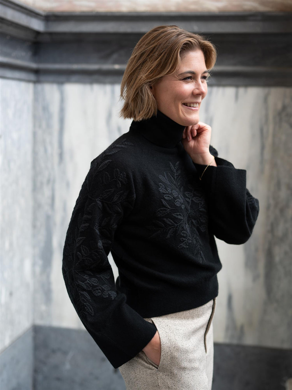 Ella&il Laurie Wool Sweater Black