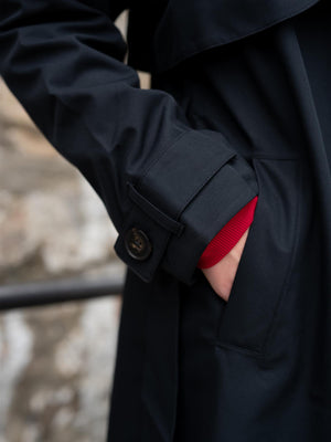 BRGN Regndråpe Trench Coat New Black