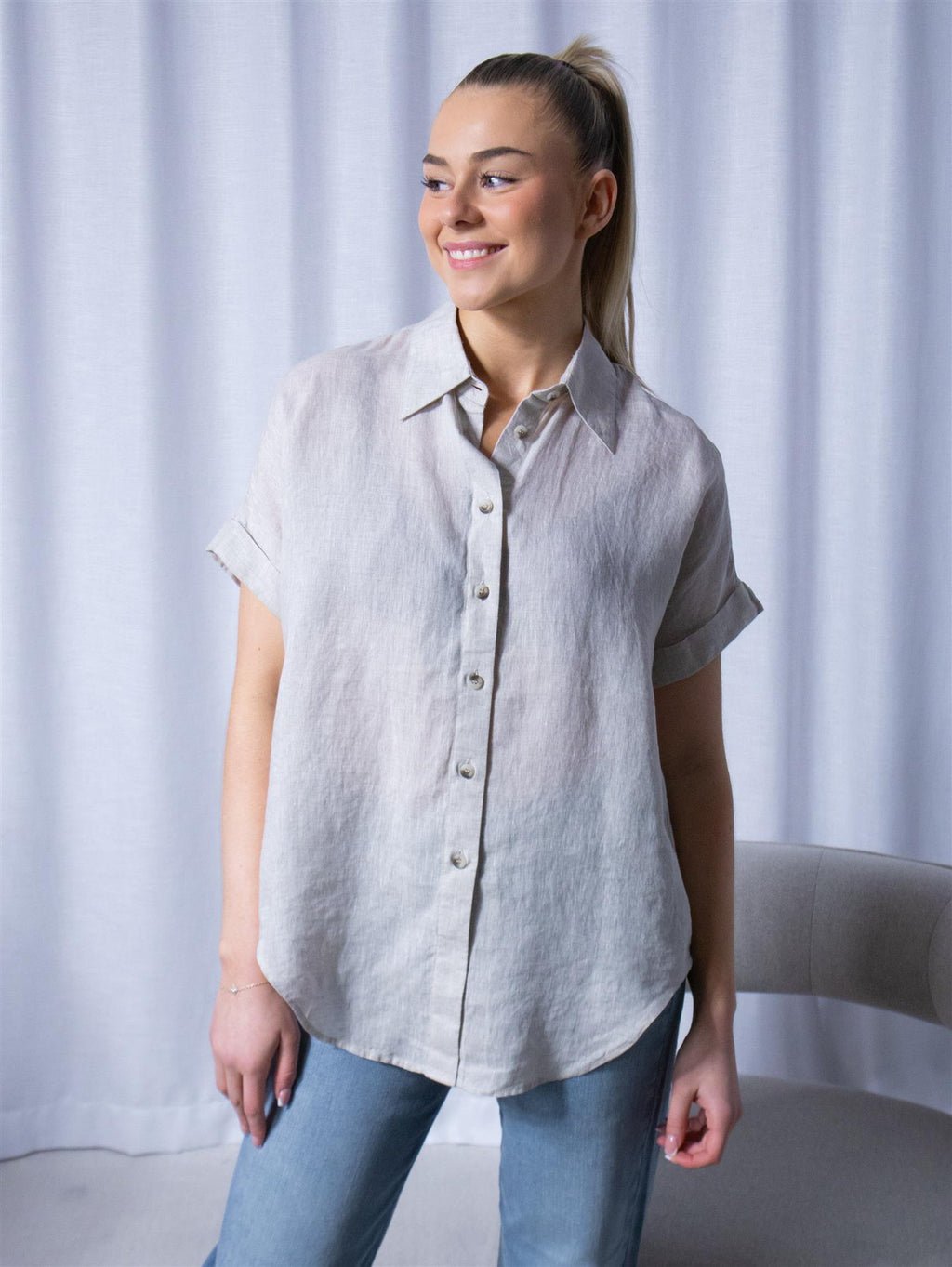 Sand Peppa Shirt BSS Beige