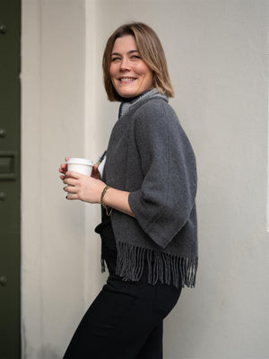 Christian Aks Keyla Lambswool Jacket Grey Mel