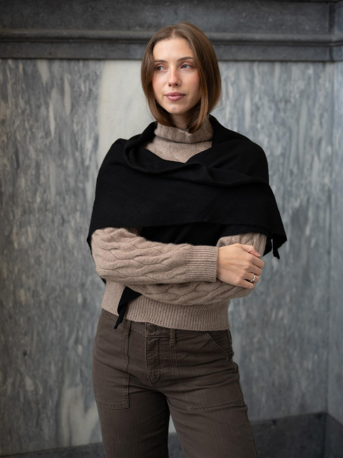 Ronja Cashmere Scarf Black