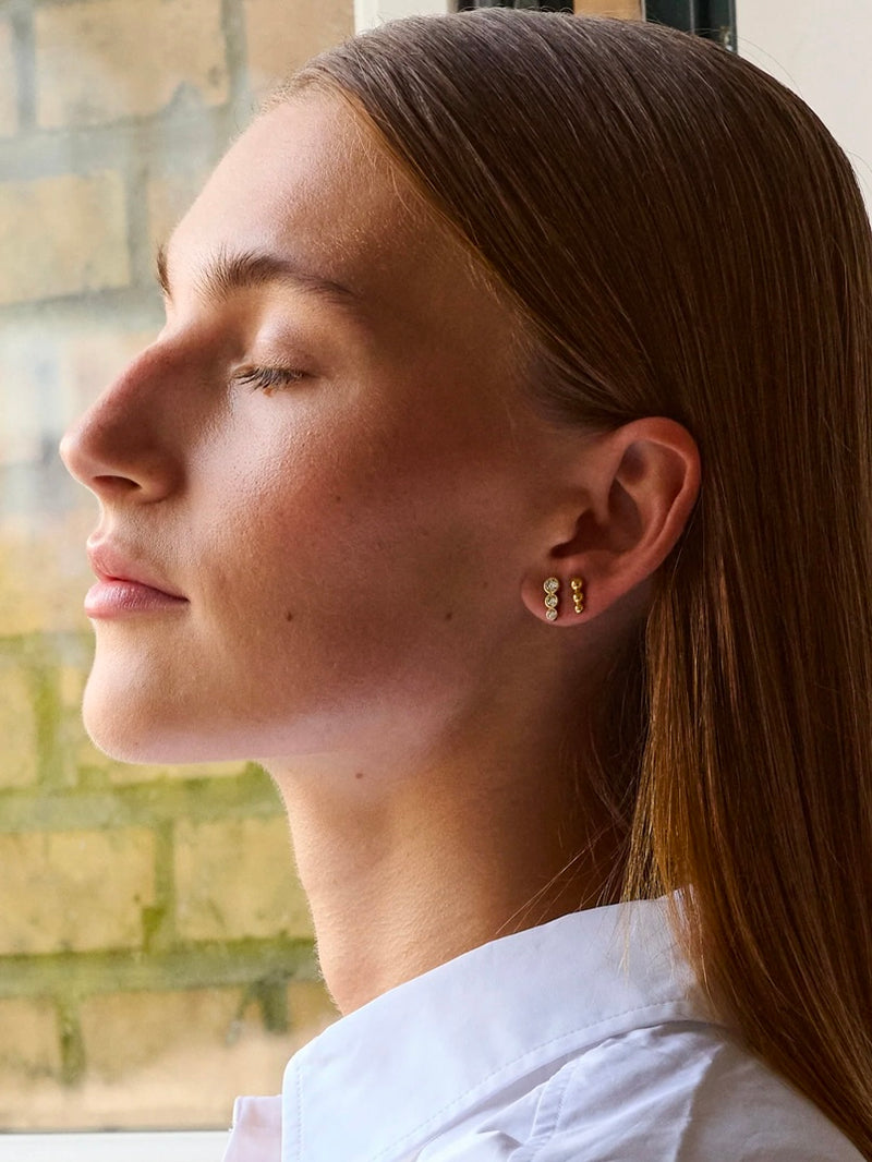 Enamel Trinity CZ Studs