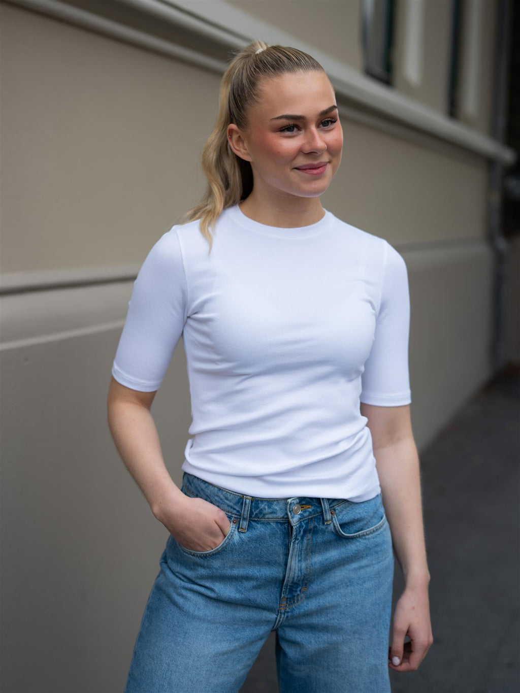 Julie Josephine Marianne Rib tee White