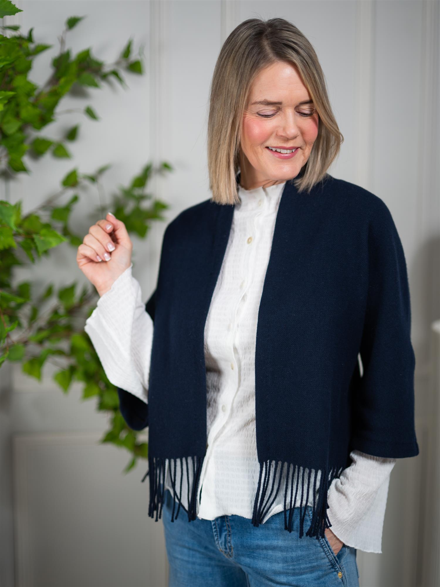 Christian Aks Keyla Lambswool Jacket Navy