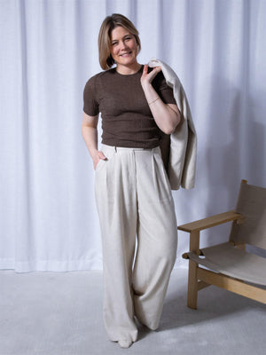 Camilla Pihl Ava Trouser Light Sand Mel