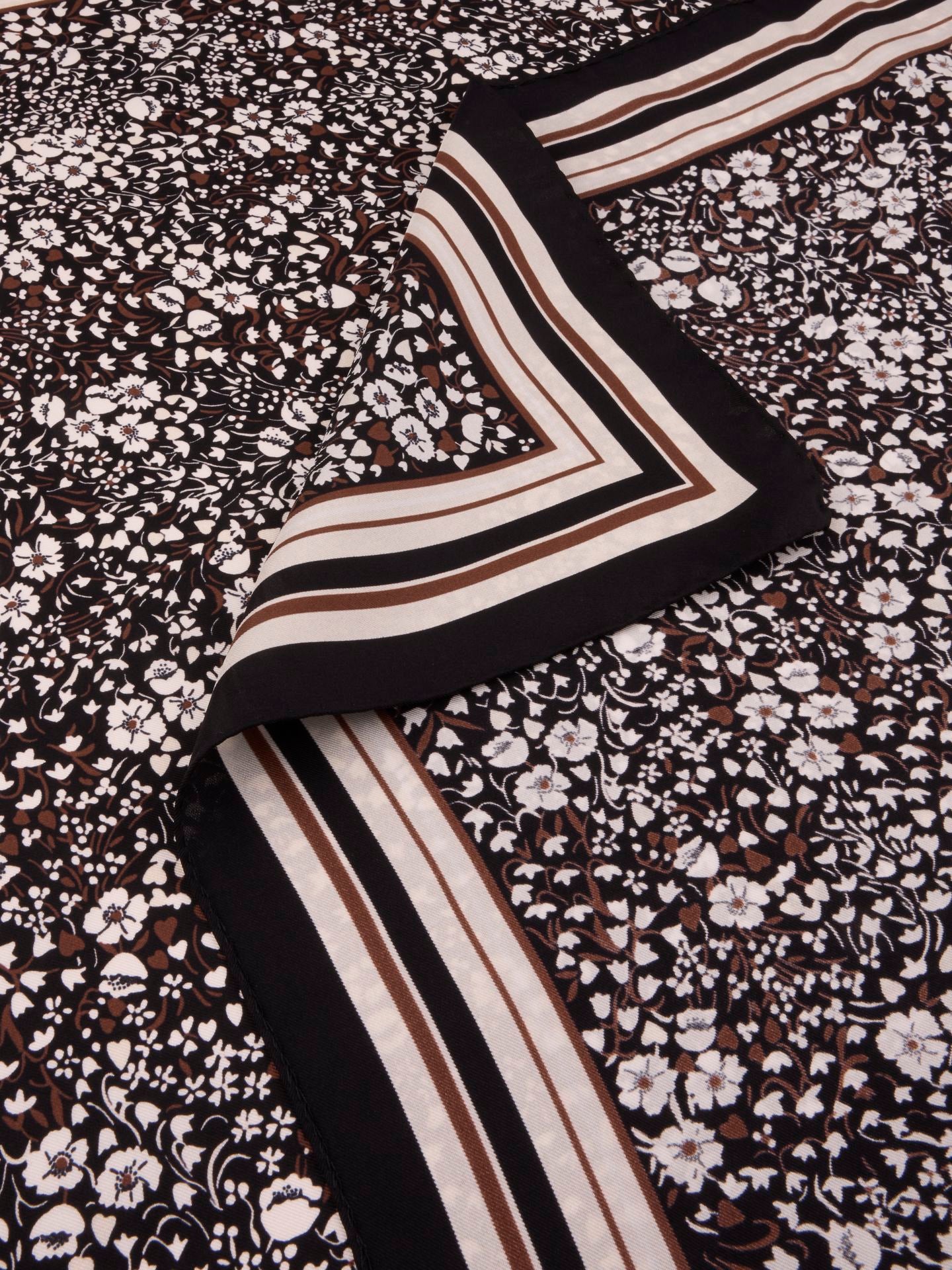 Stenströms Scarf 65 X 65 cm Black Pattern