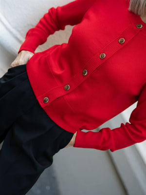 Ella&il Elana Merino Jacket Bright Red