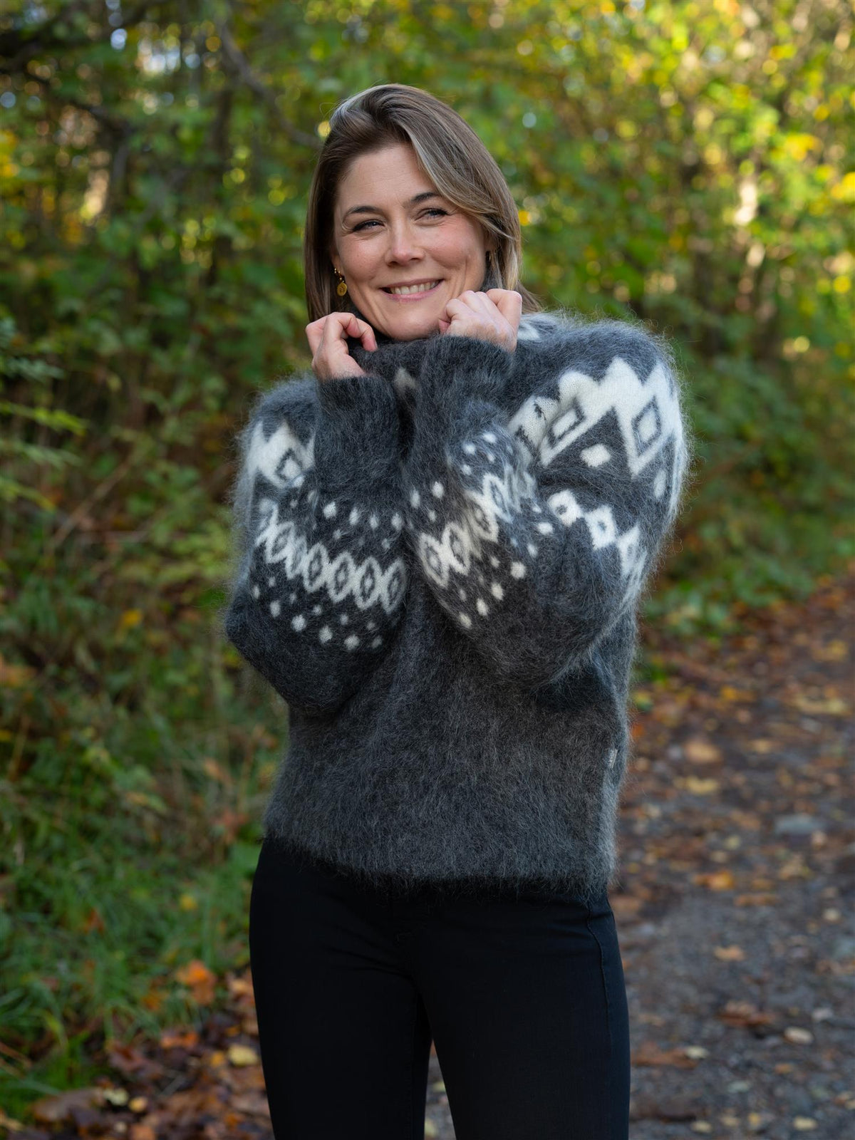 Kylie Chunky Sweater Charcoal