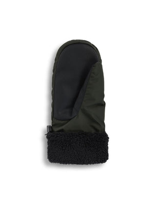 BRGN Puffer Mittens Rosin Dark Green