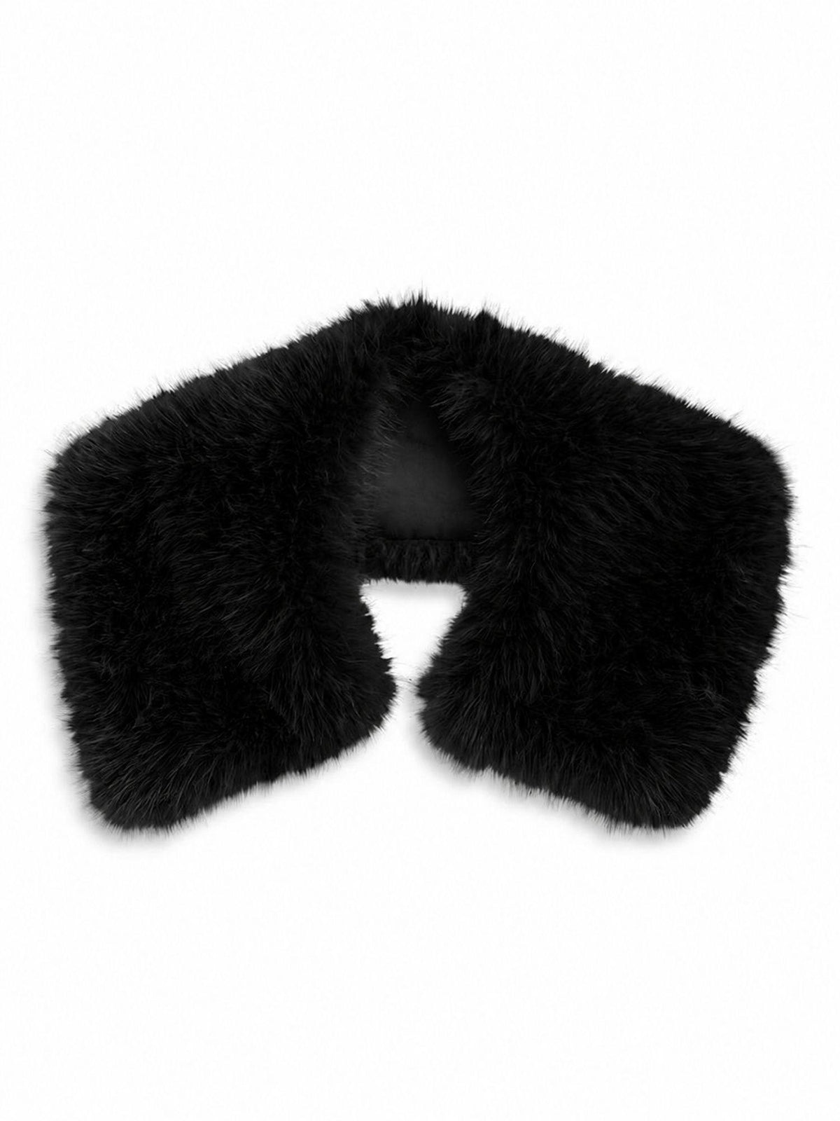 Dina Fake Fur Collar Black