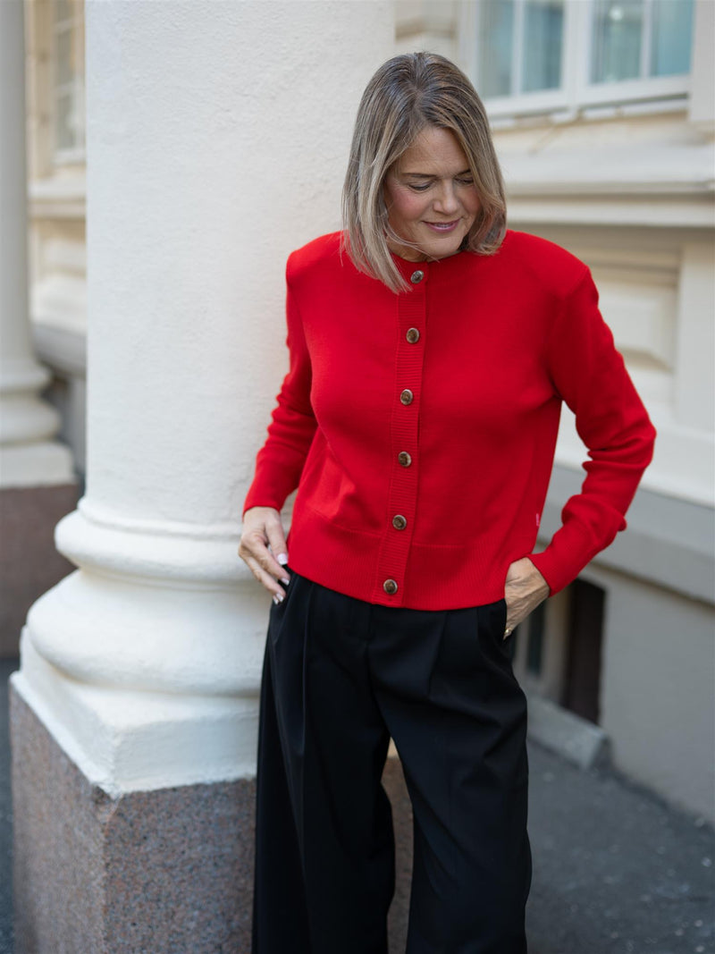 Ella&il Elana Merino Jacket Bright Red