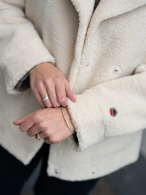 Busnel Mei Shearling Jacket Ecru
