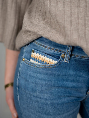 Cambio Piper Short Håkeldetail medium Fringed Hem