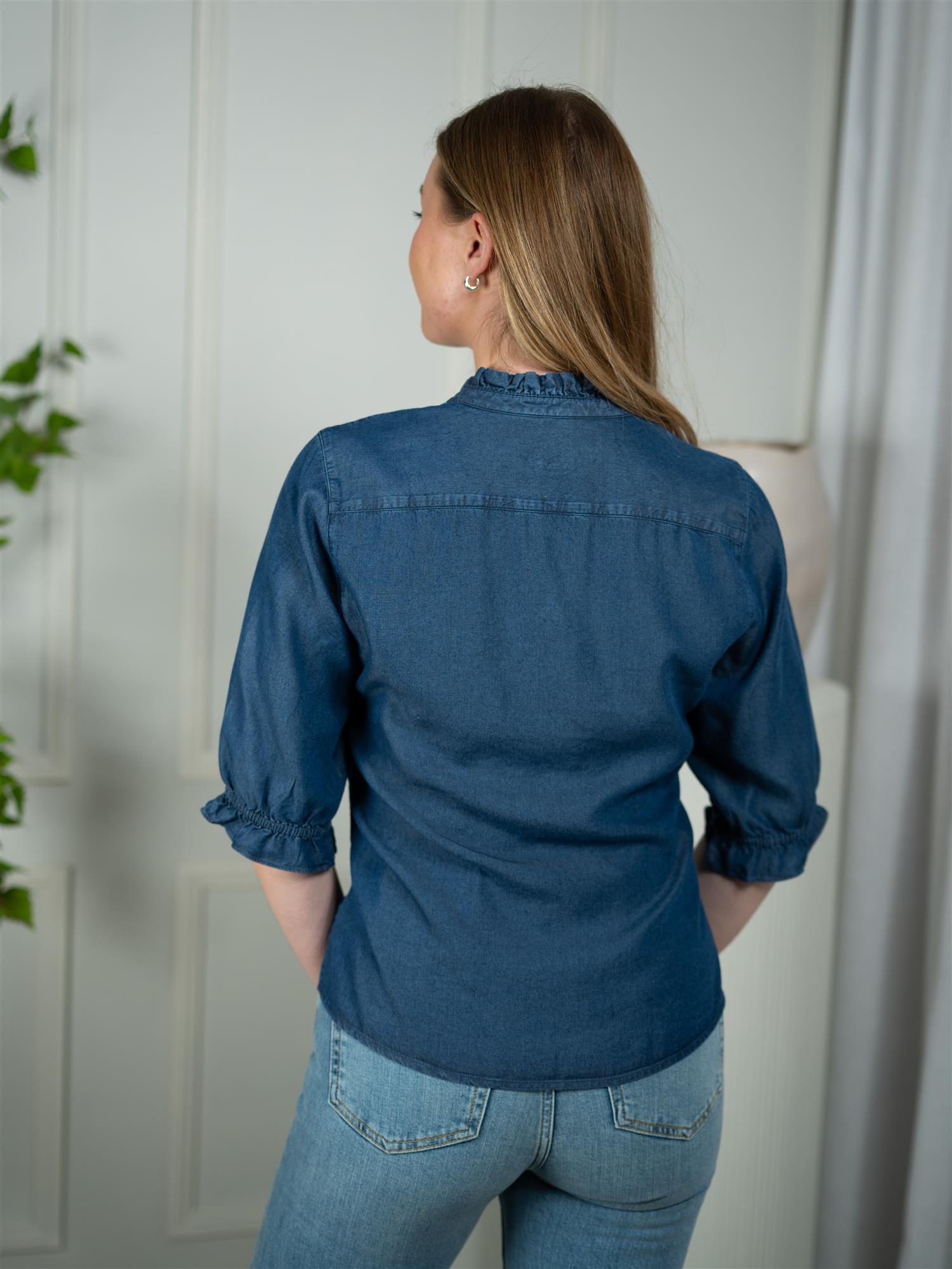 Stenströms Lilith Blouse Short Sleeve Dark Blue