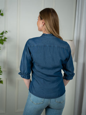 Stenströms Lilith Blouse Short Sleeve Dark Blue