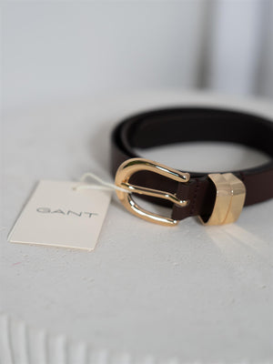 Gant Chunky Keeper Leather Belt Brown