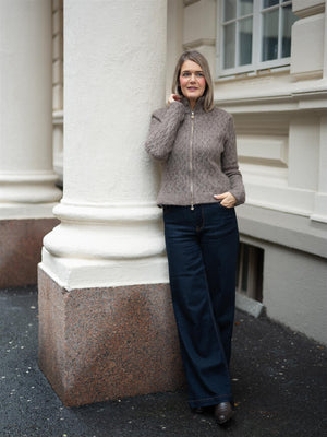 Ella&il Nelly Alpaca Cardigan Walnut