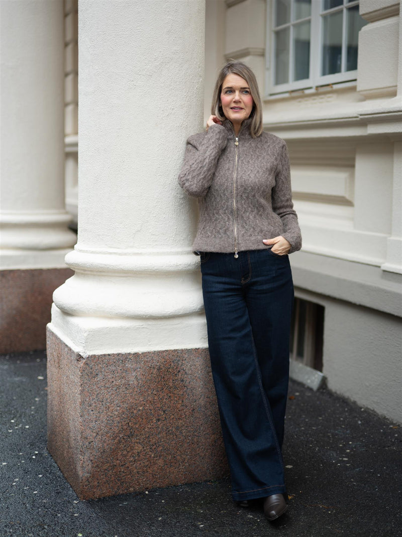 Ella&il Nelly Alpaca Cardigan Walnut