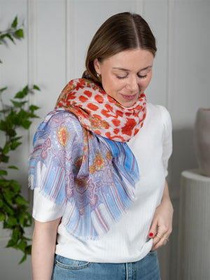 Mala Alisha Scarf LUX Linen Blue