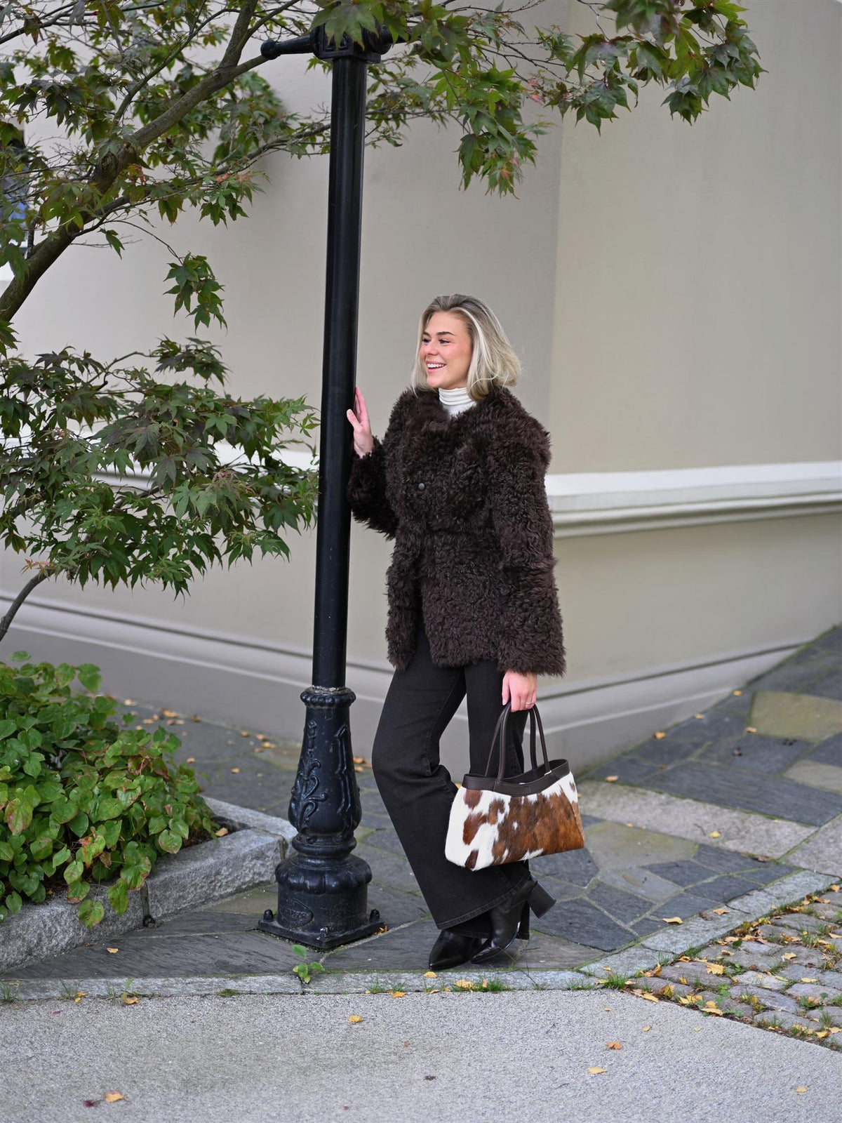 Camilla Pihl Freya Shearling Jacket Dark Brown