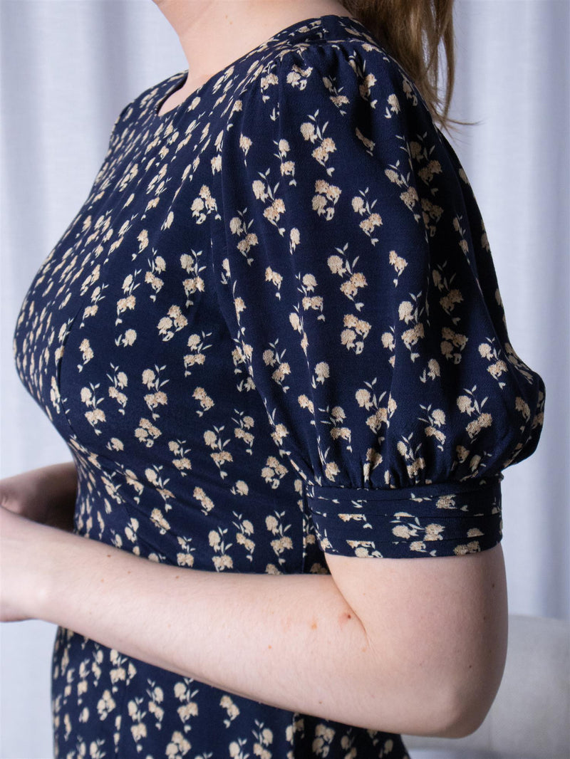 Camilla Pihl Allegra Dress Navy Hortensia