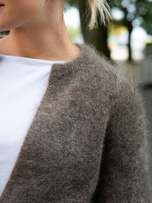 Ella&il Fredrikke Chunky Cardigan Brown