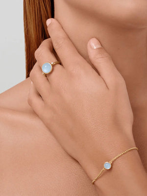 Julie Sandlau Primini Bracelet Milky Aqua Crystal