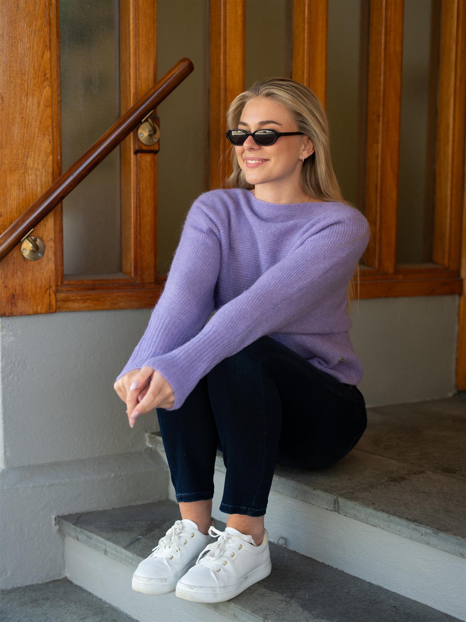 MMThora Boatneck Knit Violet Tulip