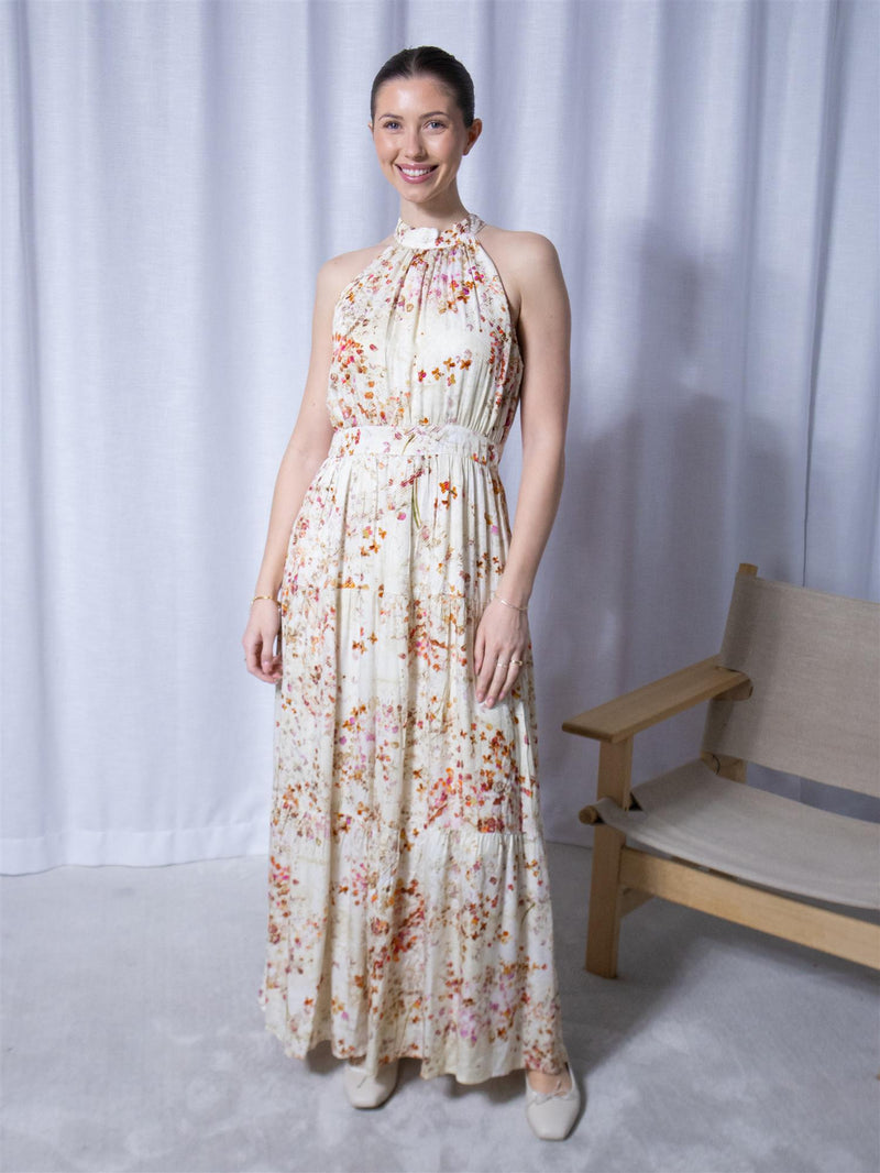 Riccovero Charmed Dress Cream Orange Sunset