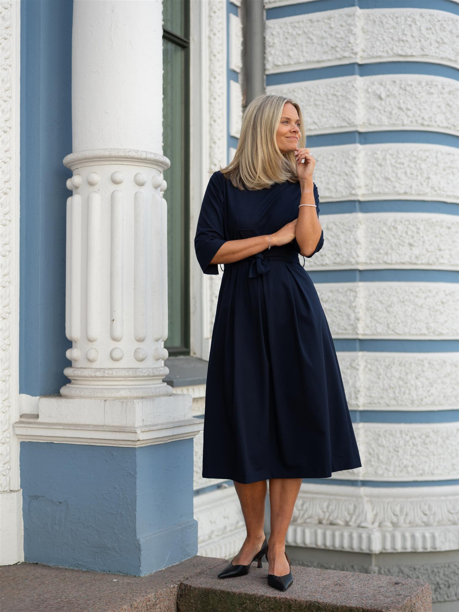 Mana Dress Dark Navy Blue