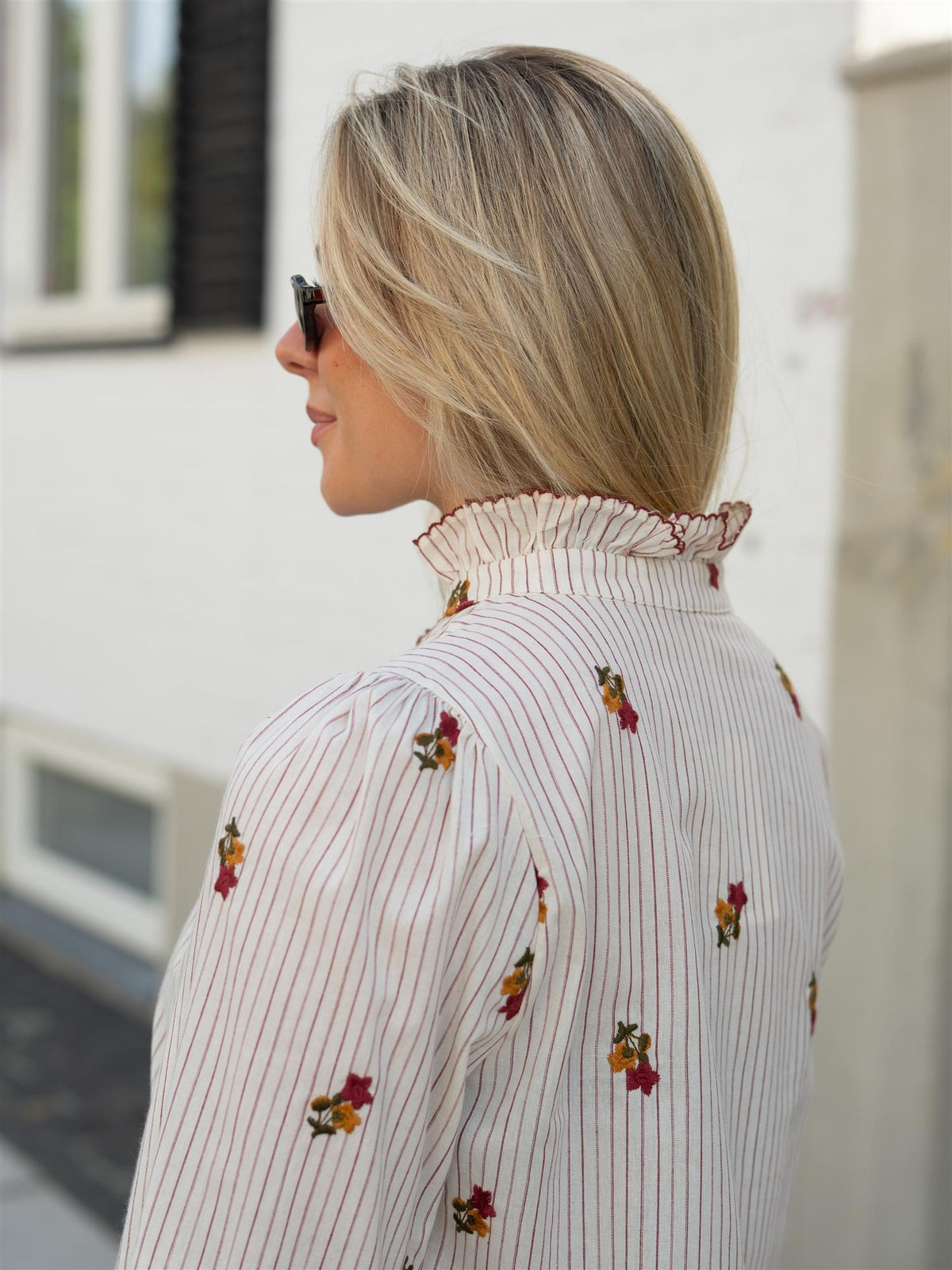 Checked Shirt with Embroidery