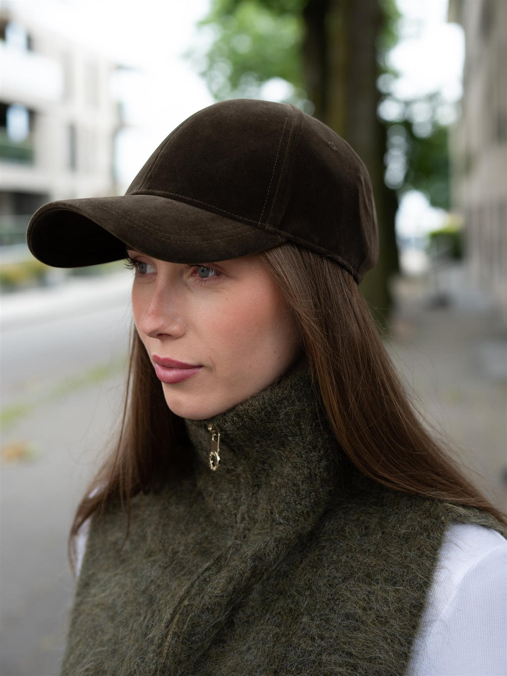 Ella&il Julie Velvet Cap Army