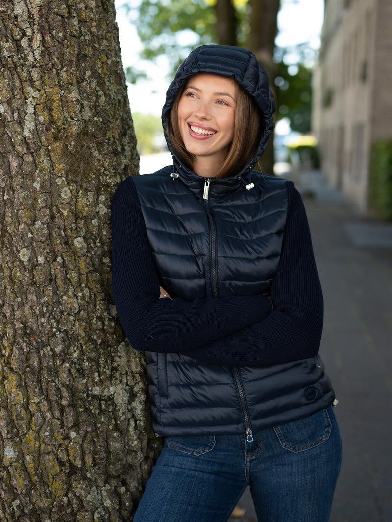 Colmar Hooded Jacket With Knitted Sleeves