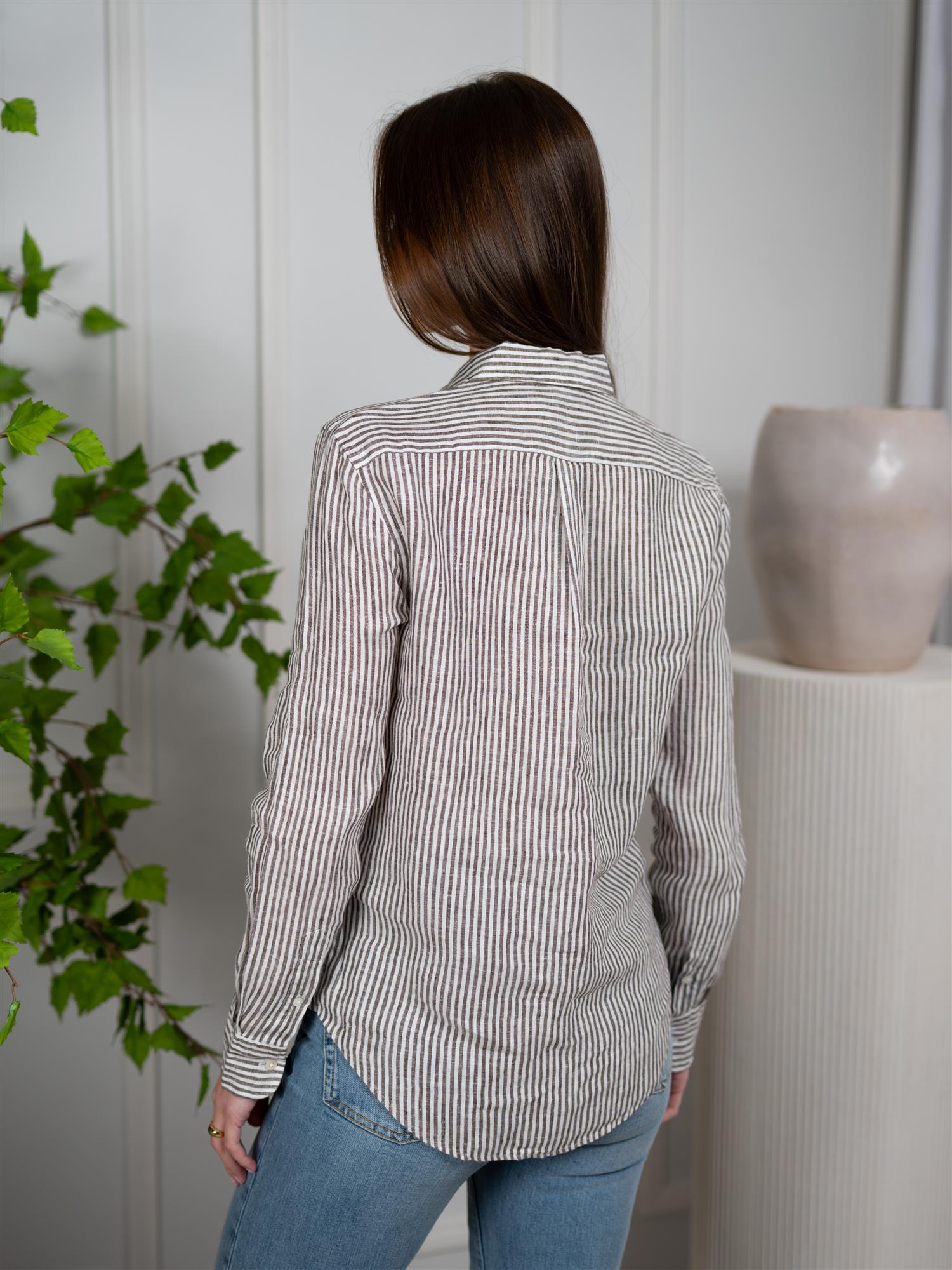 Polo Classic Fit Striped Linen Shirt