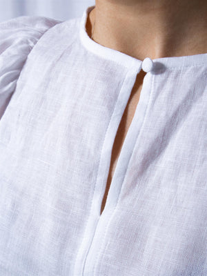Ella&il Anna Linen Top White