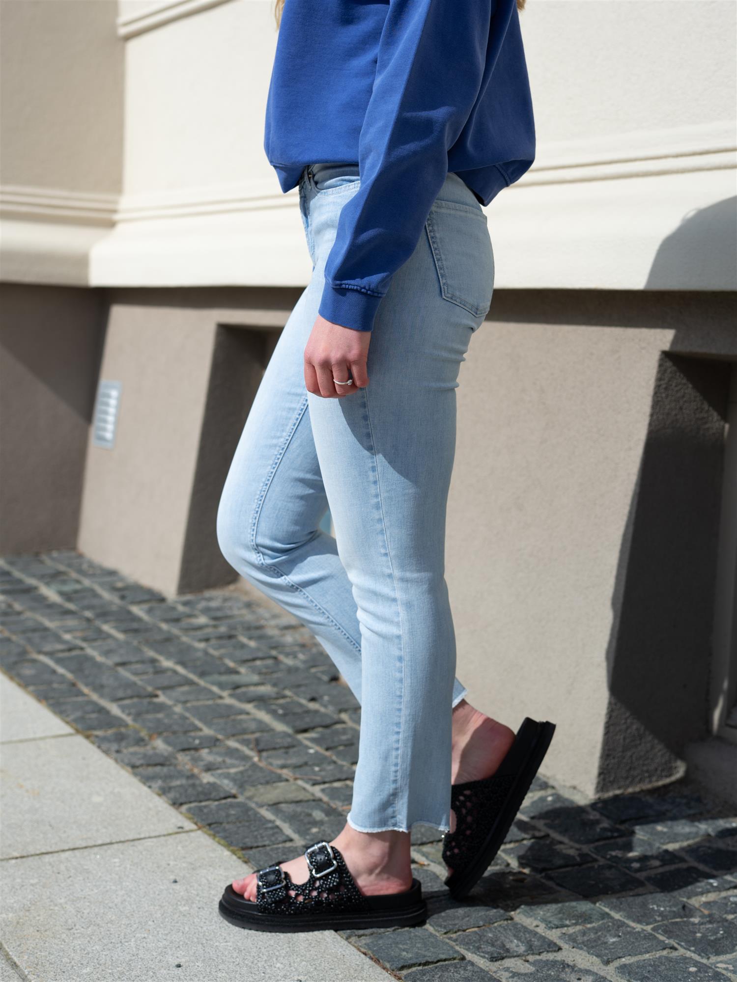 Cambio Piper Cropped Sun Bleached&fringed