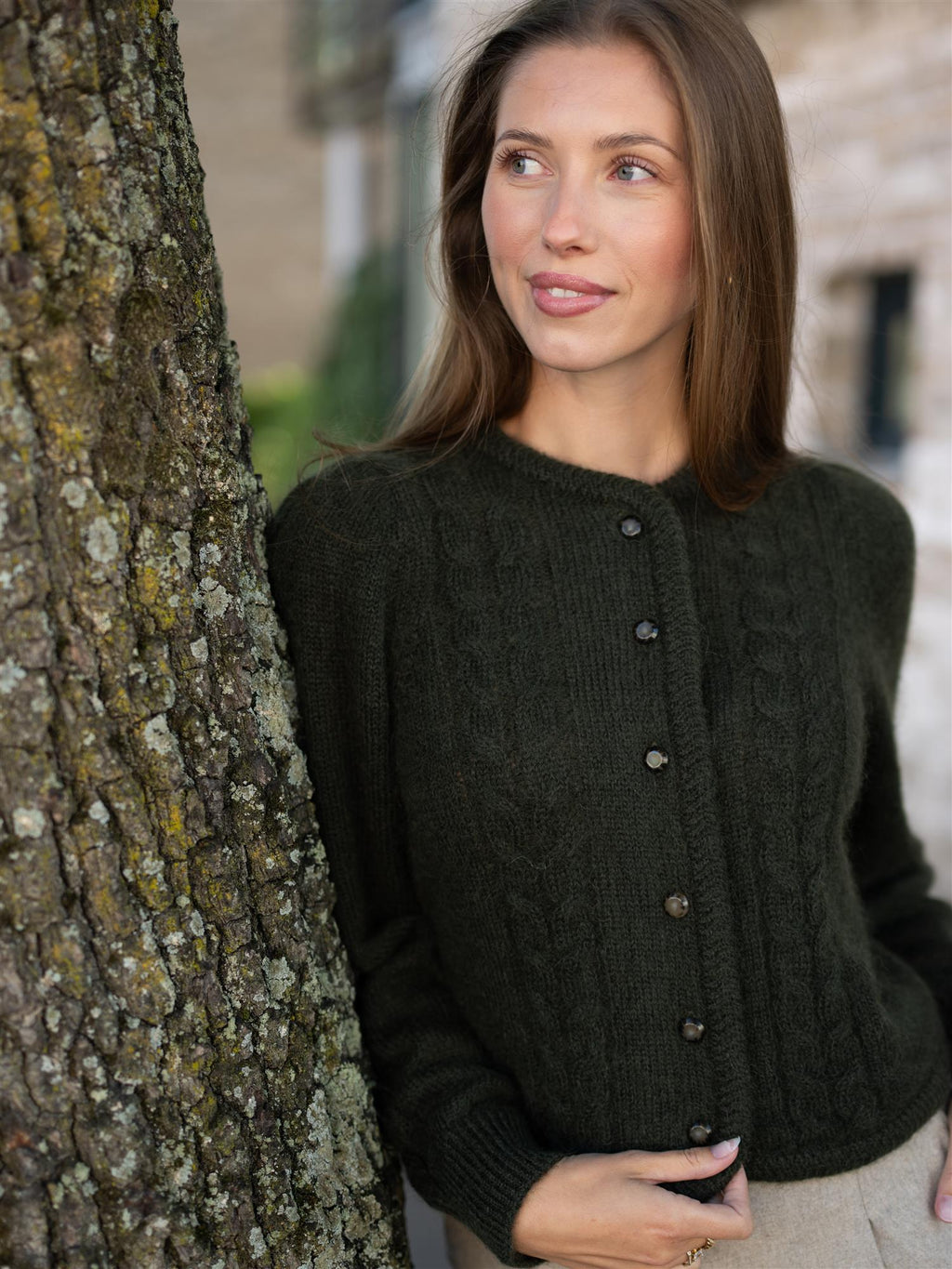 Dear Dharma Edge Cardigan Dark Army