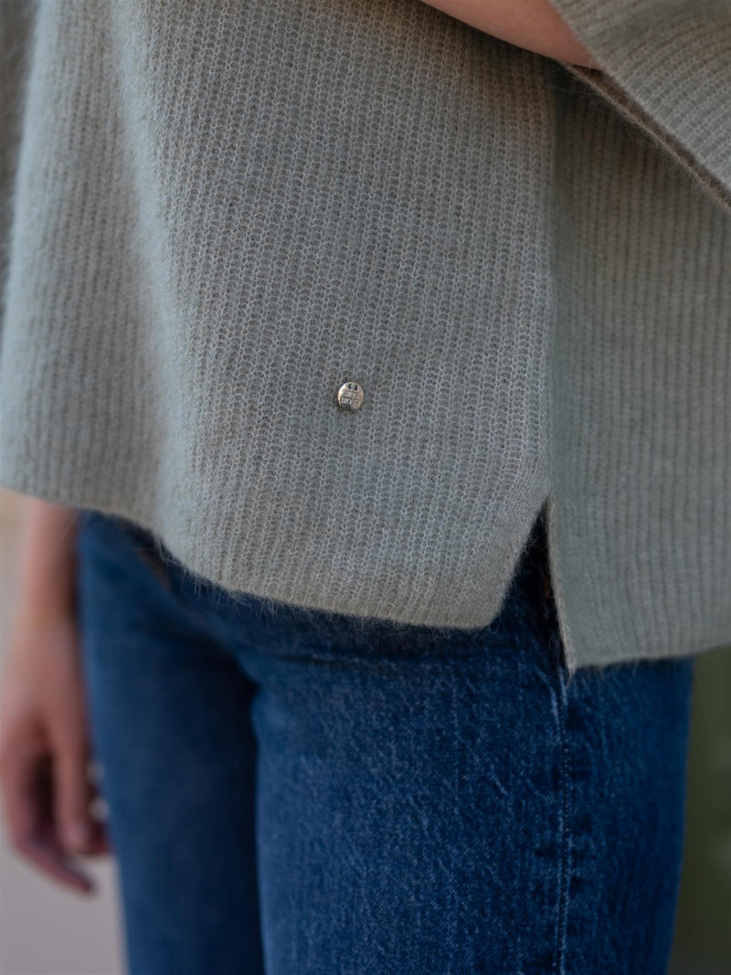 Mos Mosh Taci V-Neck Knit Shadow